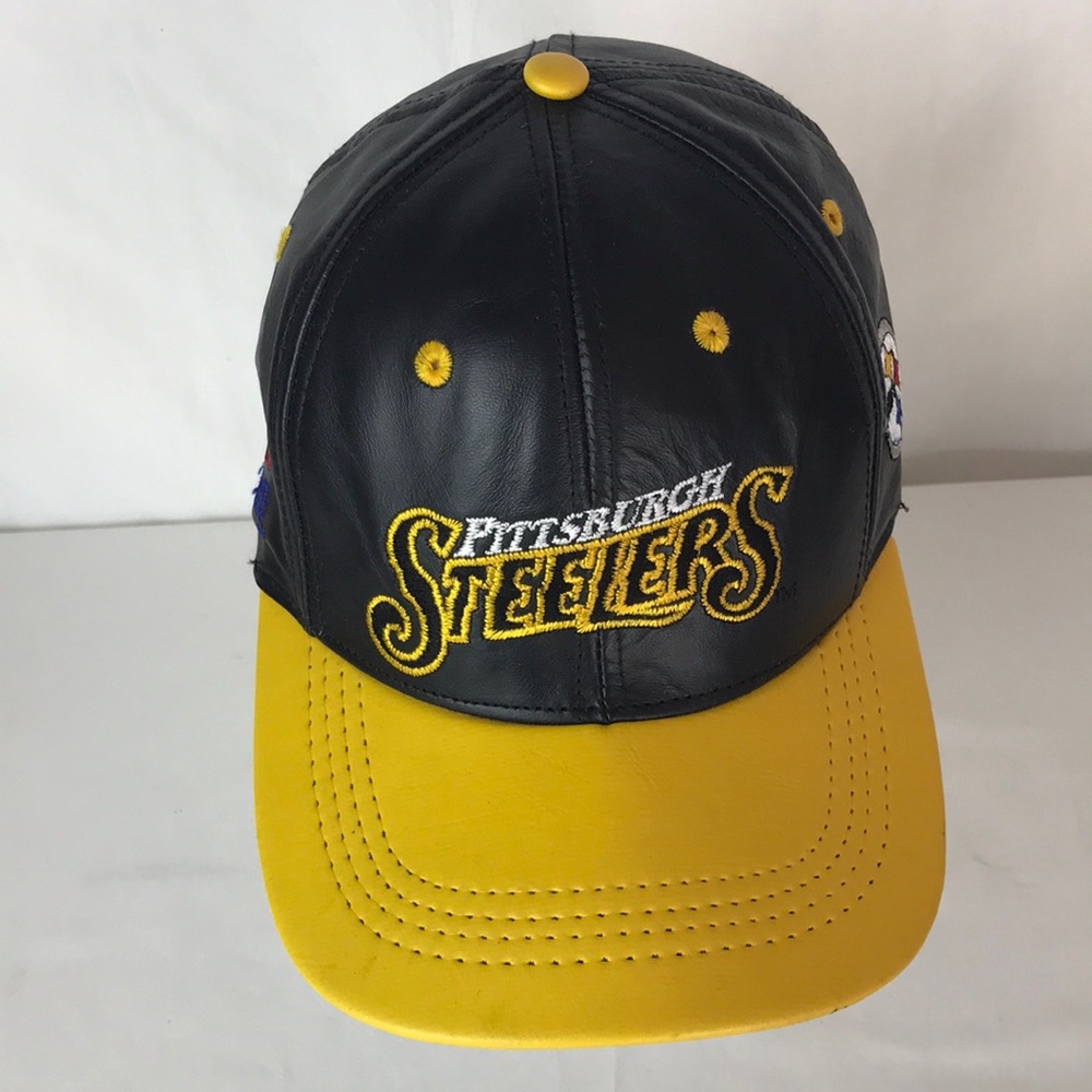 Modern vintage Steelers leather cap NWOT